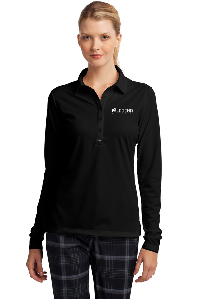 Nike Women's Long Sleeve Dri-FIT Stretch Tech Polo NKDC2105 (White)