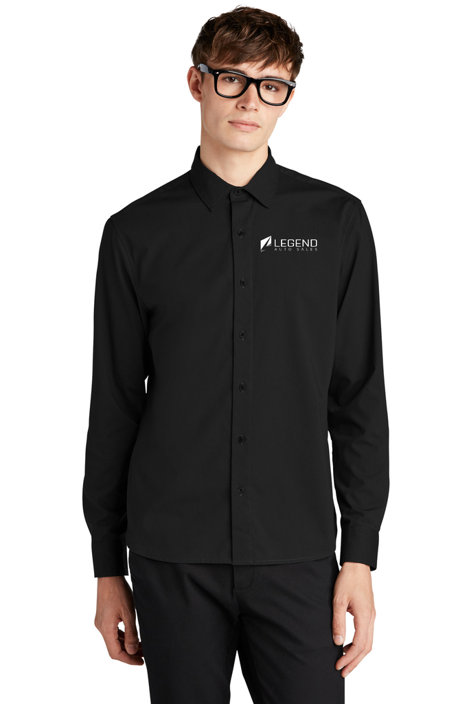 Mercer+Mettle Long Sleeve Stretch Woven Shirt MM2000 (White)
